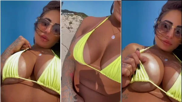 Kelly Valim dejando a un lado las bragas y venciendo a Siririca